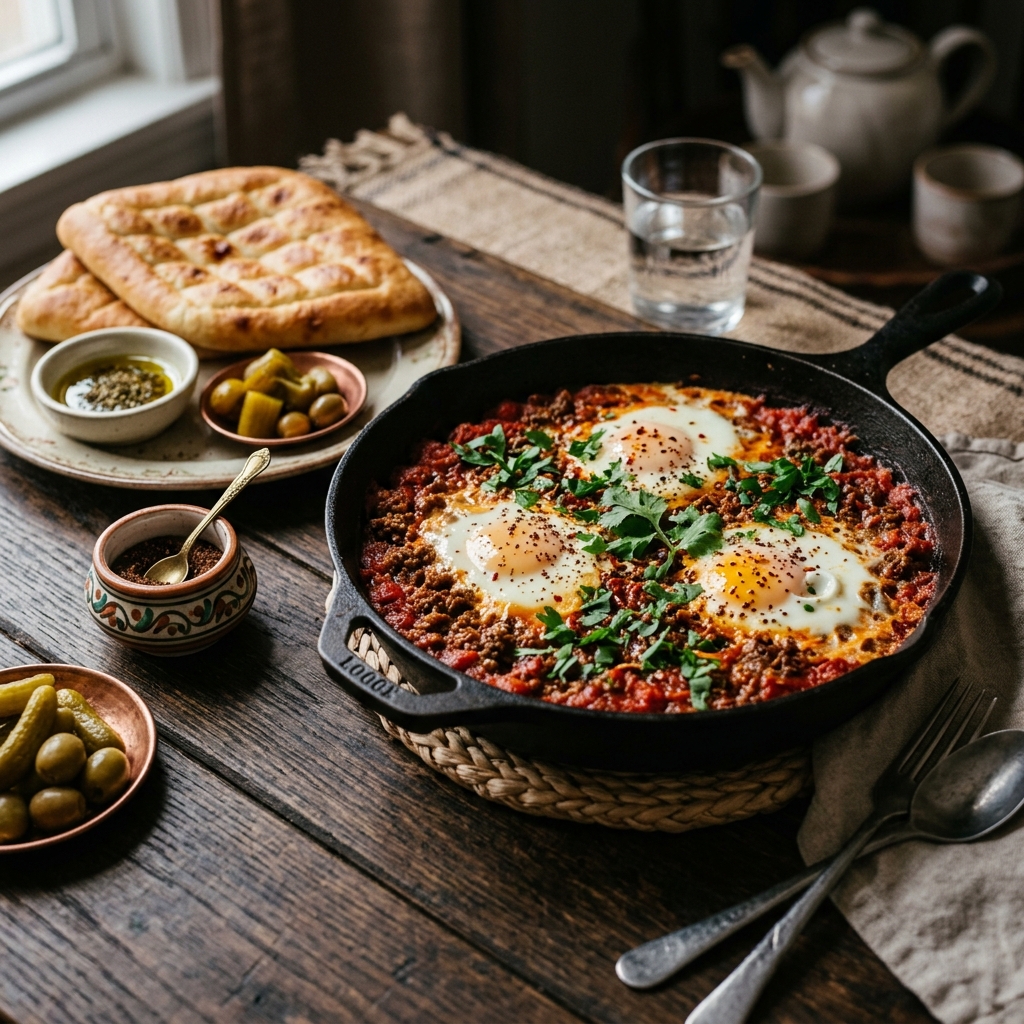 Eggs, Ground Beef and Tomato